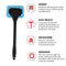 ZCPingNiao Car Windscreen Cleaner 2 Reusable and Washable Microfiber Pads, Windshield Cleaning Tool with Detachable Handle Auto Inside Glass Wiper for Fog & Moisture Removal (Random Color