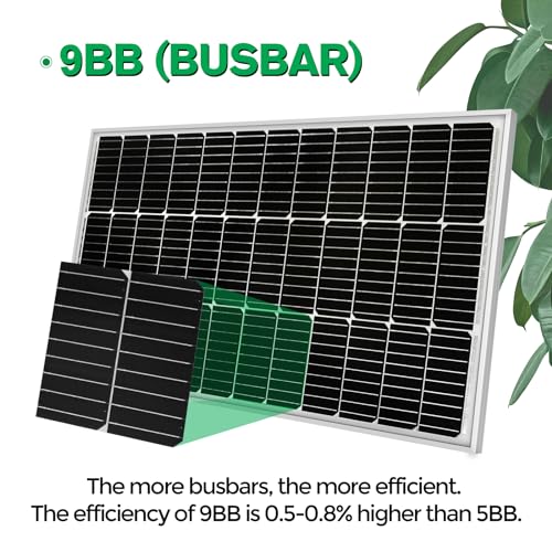 300w Solar Panel, 300 Watt Solar Panel 12V High Efficiency Monocrystalline Solar Panels for RV Boat Cabin Van Car Farm Battery Portable Off-Grid Applications