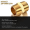 2 Pieces Brass Pipe Fitting Brass Hex Nipple Male Pipe Adapter, Straight Connector Pipe Fitting (3/4 x 3/4 Inch NPT)