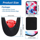 Anglekai 2+2 Bowling Seesaw Bag/Bowling Ball Towel, 10" x 8" Bowling Shammy Pad Shammy Bowling Towel with Easy Grip Dots, Non-Slip Bowling Polisher Bag for Clean/Storage Bowling Ball Towel