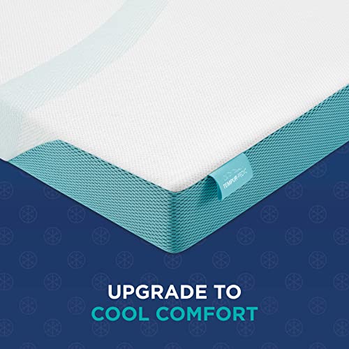 Tempur-Pedic TEMPUR-Adapt + Cooling 3-Inch Twin Mattress Topper Medium Luxury Premium Foam, Washable Cover, Medium Cooling Topper,White