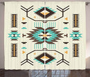 Ambesonne Southwestern Curtains, Ethnic Pattern Design from Ancient Aztec Culture with Indigenous Zigzag Motifs, Living Room Bedroom Window Drapes 2 Panel Set, 108 W X 108 L Inches, Multicolor