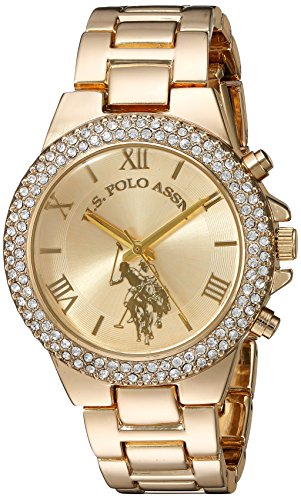 U.S. Polo Assn. Women's usc40032 Analog Display Analog Quartz Gold Watch, gold-tone