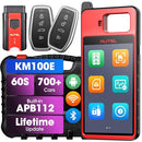 Autel MaxiIM KM100 (X) Key Fob Programming Tool, 60s Key Generation, OBD IMMO Learning Chip Read Write Clone, Built-in APB112, Includes 2PCS Programmable IKEY for 90% Cars, Lite of IM508S IM608 PRO II