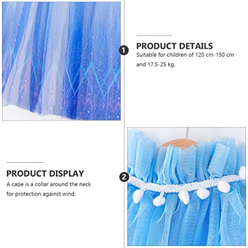 TOYANDONA Princess Cloak Mesh Fairy Cape Princess Cosplay Dress Up Halloween Christmas Costumes Children Girls