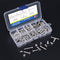 Glarks 170Pcs M4 Stainless Steel Allen Hex Drive Button Head Socket Cap Bolts Screws Nuts Assortment Kit (M4)