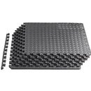 Yes4All Interlocking Exercise Foam Mats – Interlocking Floor Mats for Gym Equipment – Eva Interlocking Floor Tiles (24 Square Feet – Black – 6 pcs)