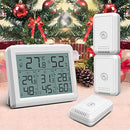 【Upgrade】ORIA Indoor Outdoor Thermometer with 3 Wireless Sensors, Digital Hygrometer Thermometer, Temperature Humidity Monitor with LCD Backlight, for Home, Office, Bedroom (White)