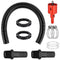 ZHIQIN Water Butt Connector Set, 1.57 Inch (40 mm) Water Butt Connection Set with 500 mm Connection Hose Hole Opener Overflow Rain Barrel for Rainwater Bins