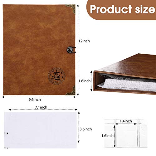 Coin Collecting Holder Album with 150 Coin Pockets and 240 Paper Currency Pockets, PU Leather Coins Collection Holder Penny Currency Storage Book (Brown)