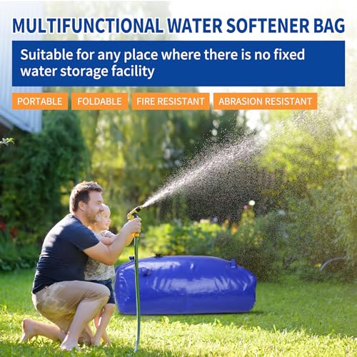 1000L/264gal Water Bladder Storage Containers, Foldable Portable Water Tank Large Capacity Soft Water Bag, Drought Resistance, Fire Prevention, Emergency Water