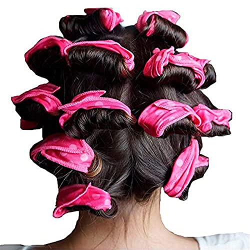 30Pcs Sponge Flexible Foam Hair Curlers, No Heat Hair Rollers DIY Night Sleep Soft Pillow Hair Rollers Styling Tool (5 Colors)