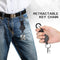 FYY (2 Pack) Heavy Duty Retractable Badge Holders Reel with [Carabiner] [Key Chain Keychain] and [ID Card Holders] 22.8 inches Reinforced Wire Cord - Black