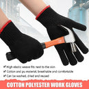 100 Pairs Work Gloves Cotton Glove Liners for Bbq String Knit Gloves Polyester Safety Gloves for Cooking,Grilling,Gardening (Black)