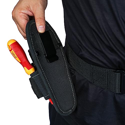 Small Tool Pouch with Belt Clip,Small Tool Holder Pouch, Min Work Organizer Tool Holster and Knife Holder with Hammer Holder