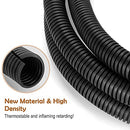 ZhiYo 20FT 1/4” Wire Loom Split Tubing Auto Wire Conduit Flexible Cover | High Temperature Heat Resistant -40F to 257F | Plastic Cover for Electrical Wires & Cables, Black