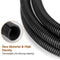 ZhiYo 20FT 1/4” Wire Loom Split Tubing Auto Wire Conduit Flexible Cover | High Temperature Heat Resistant -40F to 257F | Plastic Cover for Electrical Wires & Cables, Black