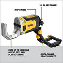 DEWALT IMPACT CONNECT PVC/PEX Cutter with Brace Bracket (DWAPVCIR)