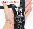 (Black 5 Yards) - YaHoGa 20 Super Large Plastic Zipper Black Heavy Duty Zippers By The Yard Bulk 5 Yards + 5pcs Sliders for DIY Sewing Tailor Crafts Bags Tents Clothing (Black 5 Yards )