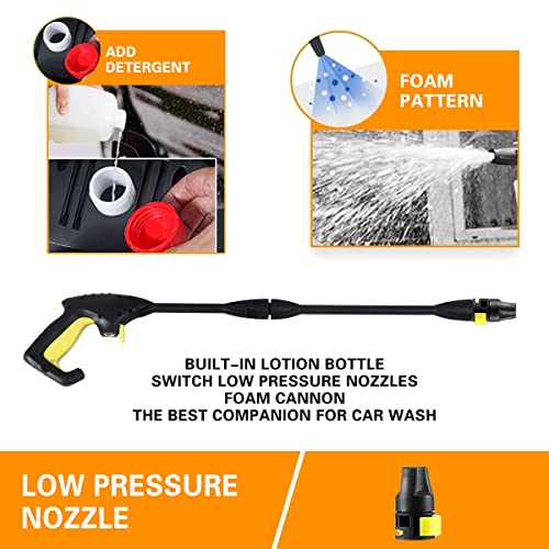 BESTSOON 3600PSI High Pressure Washer, Electric Pressure Washer with Spray Gun and Hose Reel, 2200W Power Washer Electric High Pressure Cleaner Washer Gurney Water Pump Hose with 6 Nozzles