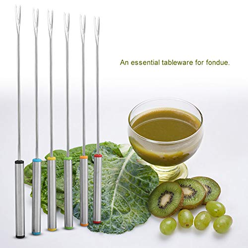 Barbecue Fondue Forks Stainless Steel - Chocolate Cheese Dessert Forks Kitchen Tool Tableware 6pcs/Set Fondue