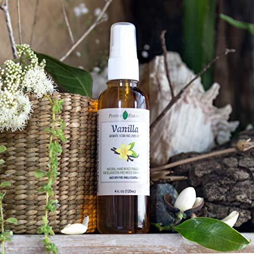 Vanilla Linen and Room Spray, Natural Home Fragrance Made with Pure Vanilla Essential Oil, Perfect Bathroom Air Freshener or Linen Spray