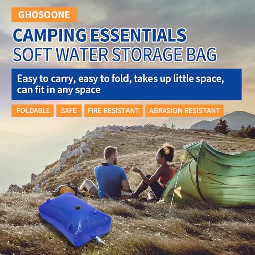 528 Gal/2000 L Portable Large Capacity Water Storage Bladder Containers, Foldable Water Bladder Tank, Camping Garden Drought Resistance Agricultural Irrigation Outdoor RV Emergency Water