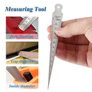 Bestgle Taper Gauge, 1-15mm Stainless Steel Tapered Gauge Depth Welding Test Spark Plug Gap Ruler Hole Depth Inspection Tool Inch & Metric Tapering Measurement