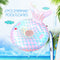 2 Pcs Pool Floats Mermaid Summer Large Pool Float Floating Pool Inflatables for Adults Swimming Pool Raft with Cup Holder, Backrest, Mesh Bottom for People Over 8 Years Lounge Floaty Chair, 43.3 Inch