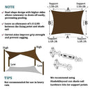 Shade&Beyond Sun Shade Sail Square Curved Canopy 20'x20' Sail Shade Brown Sun Shades Permeable for Patios Backyard Deck (We Make Customized Size)