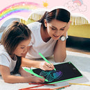 8 Pieces LCD Writing Tablet Doodle Board for Kids 8.5 Inch Colorful Lines Doodle Boards Educational Toys for Boys Girls LCD Erasable Drawing Pad Writing Pad (Blue, Red, Green, Pink)