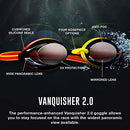 Speedo Unisex-Adult Swim Goggles Mirrored Vanquisher 2.0,Silver