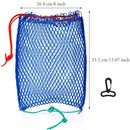 ZENFUN Set of 6 Crab Trap Bait Bags with Locker, Crab Crawfish Trap, Minnow Traps, Fishing Mesh Bait Traps Fishing Accessories Trap for Shrimp Fish Lobster(Blue), Z-TrapBaitBags-B-6pcs