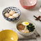 HUIRUMM Ceramic Cereal Bowl, Set of 6 Vibrant Color Dessert Bowls,22 oz Porcelain Bowl Set,Oatmeal Bowls, Bowls for Soup, Salad, Rice, Ramen, Dessert, Rice, Noodle, Bowls for Kitchen, Assorted Designs