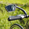 Venzo Bicycle Bike Handlebar Mount Mirror Blue Lens 75% Anti-glare Glass - Big Rear View Crystal Clear - Cycling Mountain or Road Bike Left