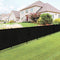 E&K Sunrise 5' x 25' Black Fence Privacy Screen, Commercial Outdoor Backyard Shade Windscreen Mesh Fabric 3 Years Warranty (Customized Set of 1