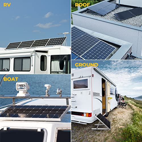 BougeRV 41in Adjustable Solar Panel Tilt Mount Brackets with Foldable Tilt Legs, Solar Panel Mounting Support up to 180 200 300 Watt Solar Panel for Roof, RV, Boat, and Off-Grid