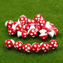 Jetec 24 Pcs Mini Mushrooms for Garden Miniatures Mushroom Figurines Garden Accessories Mushroom Model Decoration Landscape Plant Pot Bonsai Craft for Kids Home DIY Micro Landscape Decor