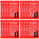 Jerify 16 Pack Fire Blanket for Home Emergency Fire Blanket 47 x 47 Inch Kitchen Fire Suppression Blanket Fiberglass Fire Blanket Flame Retardant Protection and Heat Insulation (Red)