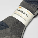 Merrell Men's and Women's Wool Everyday Hiking Socks-3 Pair Pack-Cushioned, Ankle - Charcoal Heather, Medium-Large