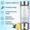 Ziswin Hydrogen Water Bottle - 2024 New Portable Hydrogen Water Ionizer Machine, Hydrogen Water Generator 420ML Hydrogen Rich Water Glass Health Cup for Home Office Travel