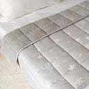 Dreamscene Star Teddy Fleece Kids Weighted Blanket for Children Supporting Stress Relief Reversible Soft Fluffy Quilted Throw, Silver Grey, 100 x 150cm, 3kg(6.6lb)
