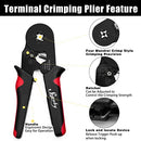 Ferrule Crimping Tool Kit - Sopoby Ferrule Crimper Plier w/ 1800pcs Wire Ferrules Wire Ends Terminals AWG 28-7, 0.08-10mm²