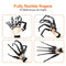 1 Pair Halloween Articulated Fingers,3D Printed Flexible Finger Extensions with Adjustable Velcro Fits All Finger Sizes,Halloween Party Cosplay Costume (Black)