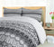Ambesonne Grey Duvet Cover Set Twin Size, Nordic Snowflake Knit Patterns Scandinavian Motifs Traditional and Modern Print, Decorative 2 Piece Bedding Set with 1 Pillow Sham, Gray White Black
