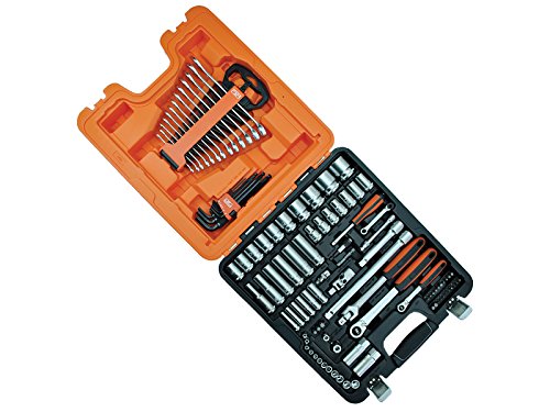 Bahco BHS103 1/4" - 1/2" Socket Set, With Combination Spanners, 103 Pcs, Orange