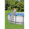 Bestway Steel Pro MAX 18 Foot x 48 Inch Round Metal Frame Above Ground Outdoor Swimming Pool Set with 1,000 Filter Pump, Ladder, and Cover