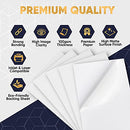 Avarrix Australia A4 Sticker Paper, Paper-Based Matte White, 100 Sheets, Self Adhesive Premium Sticker Paper for Inkjet and Laser Printer, 100gsm Thickness Printable Label Sheets