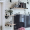 Heavy Duty Industrial Black Shelf Brackets, 14" Floating Metal Shelving Supports with Lip, Wall Mounted Retro Shelves Hardware Brace for DIY Decor or Custom Wall Shelving, 4 Pack