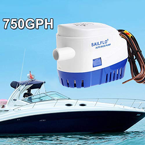 12V Boat Automatic Submersible Bilge Water Pump 750GPH Auto With Float Switch